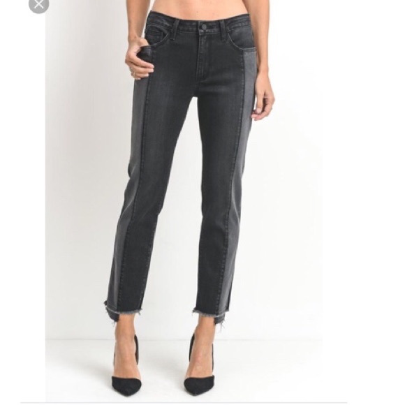 black two tone jeans
